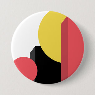 Abstract, colourful, modern, simple, vibrant desig 7.5 cm round badge