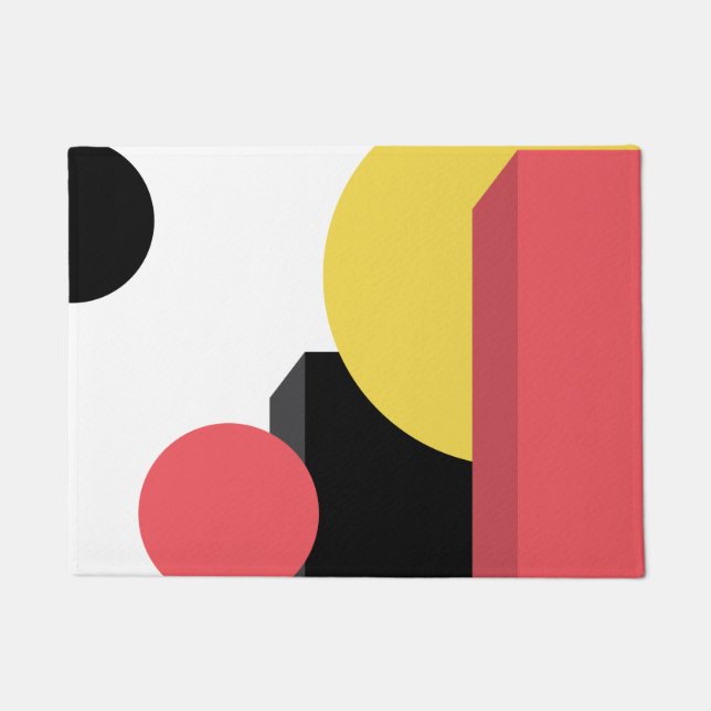 Abstract, colourful, modern, simple, vibrant desig doormat (Front)