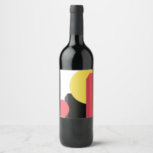 Abstract, colourful, modern, simple, vibrant desig wine label