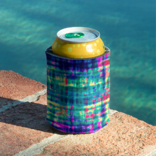 Abstract Colourful Modern Tie Dye Pattern Can Cooler