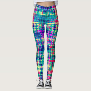 Abstract Colourful Modern Tie Dye Pattern Leggings