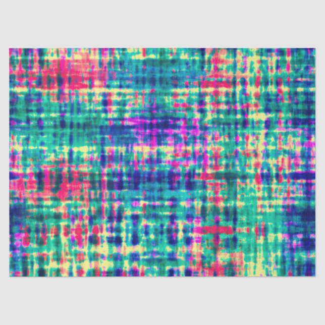Abstract Colourful Modern Tie Dye Pattern Tissue Paper (Front)