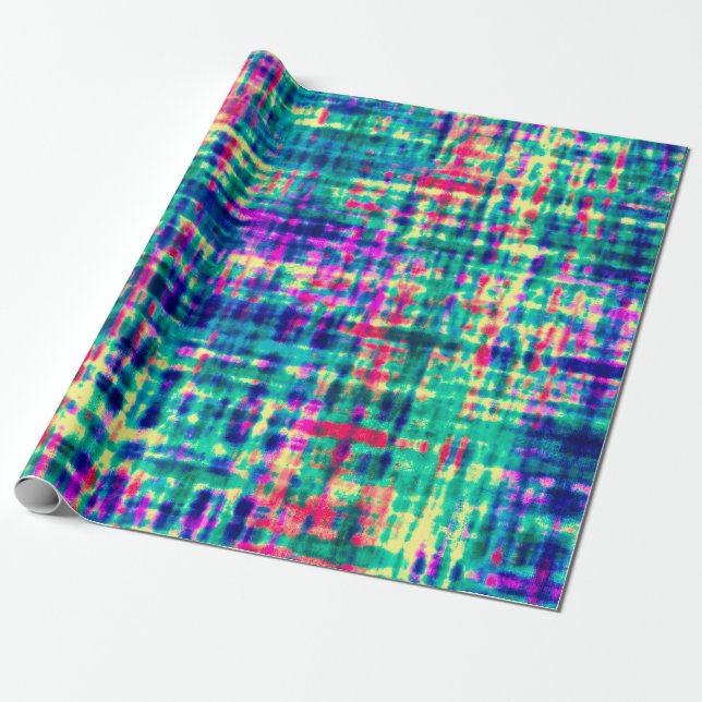 Abstract Colourful Modern Tie Dye Pattern Wrapping Paper (Unrolled)