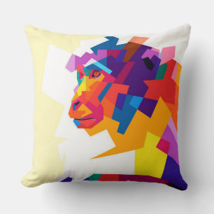 Abstract Colourful Monkey Modern Artwork Cushion