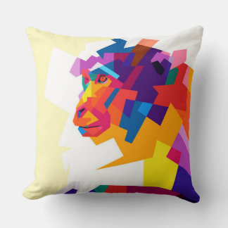 Abstract Colourful Monkey | Modern Artwork Cushion