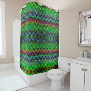 Abstract Colourful Mosaic Stained Glass #3 Shower Curtain