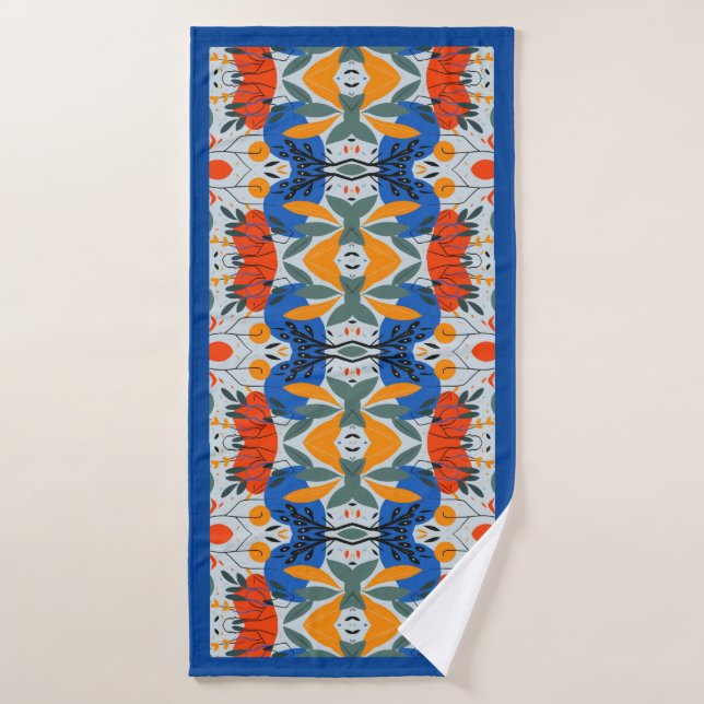 Abstract Colourful Nature Bath Towel Set (Bath Towel)