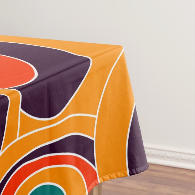Abstract Colourful Ovals Tablecloth – Modern  (In Situ)