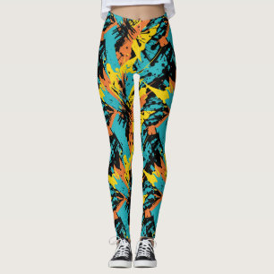Abstract Colourful Paintball Party Splatter Patter Leggings