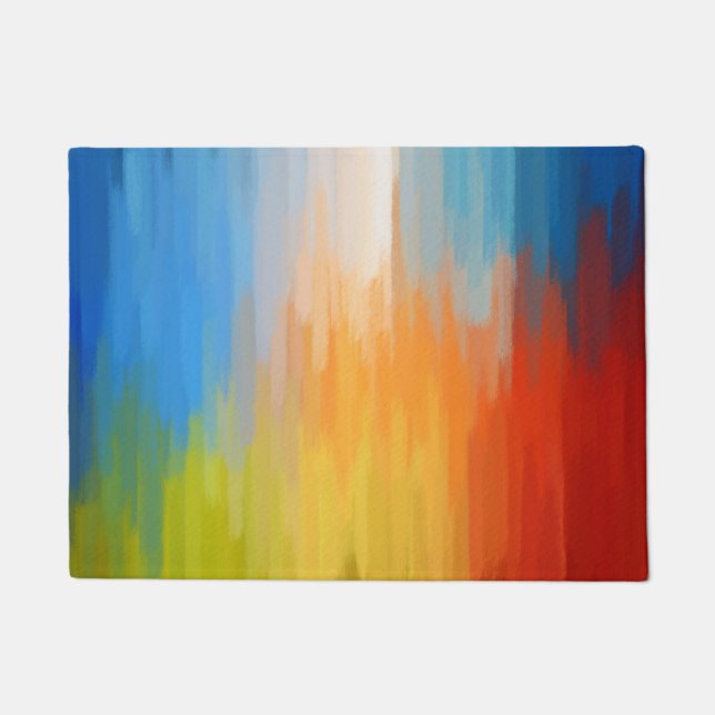 Abstract Colourful Painting Doormat (Front)