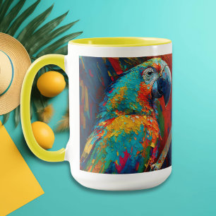 Abstract Colourful Parrot  Mug