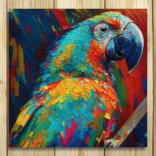 Abstract Colourful Parrot  Poster