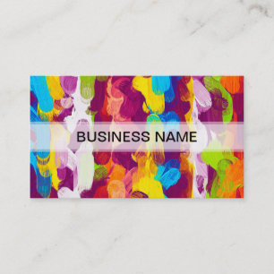 Abstract Colourful Pastel Pattern #4 Business Card