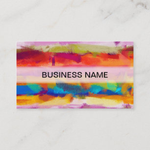 Abstract Colourful Pastel Pattern #6 Business Card