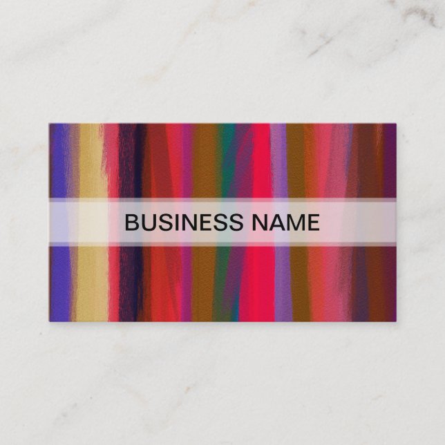 Abstract Colourful Pastel Pattern #8 Business Card (Front)
