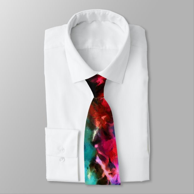 Abstract, colourful pattern, bright, elegant tie (Tied)