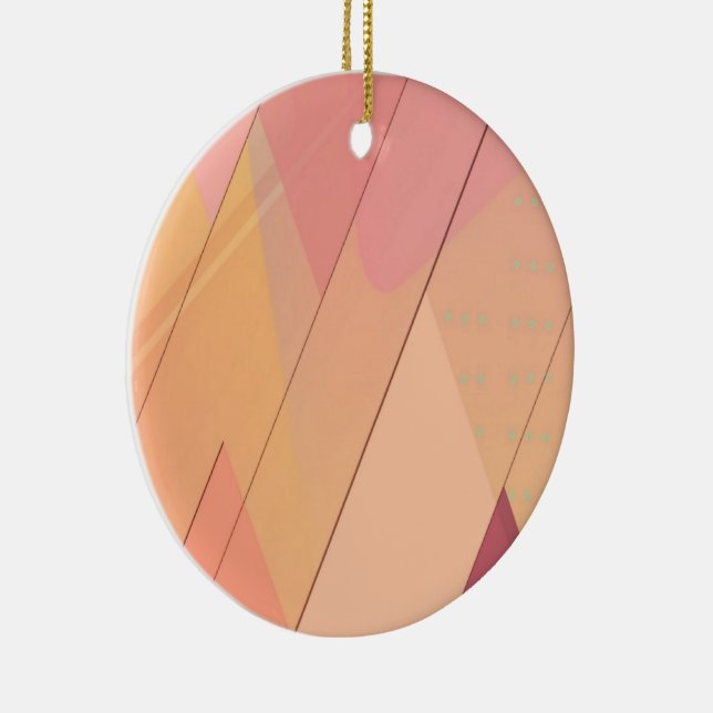 Abstract colourful pattern ceramic ornament (Right)