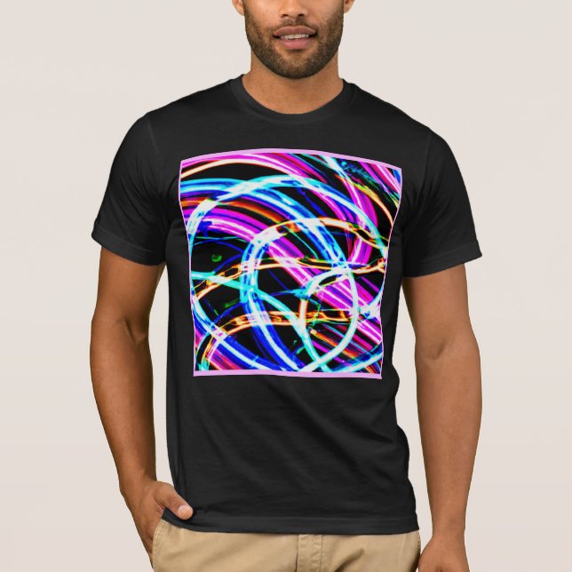 Abstract Colourful Pattern Neon Design T-Shirt (Front)