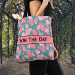 Abstract Colourful Pattern Tote Bag<br><div class="desc">Get a little motivation with this inspirational quote tote bag. "Win The Day" on the front and back in black vintage modern font that has a bit of a Gatsby vibe. But you can also change the text out for a different quick reminder or name or something else if you...</div>