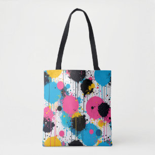 Abstract colourful pattern tote bag
