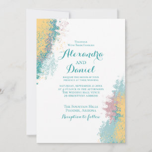 Abstract colourful pattern. Wedding Invitation
