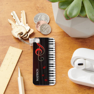 Abstract Colourful Piano Key Ring