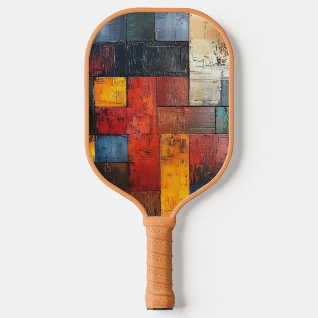 Abstract Colourful  Pickleball Paddle (Front)