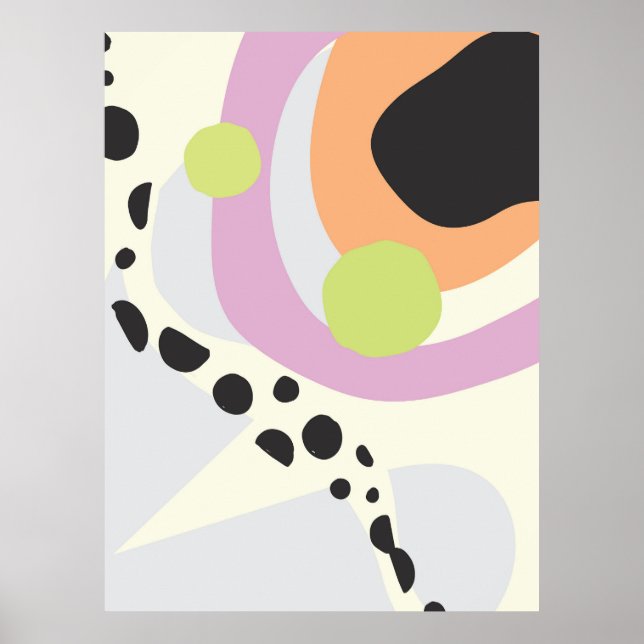 Abstract Colourful Preppy Art Poster (Front)