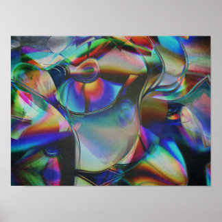 Abstract Colourful Reflections Poster