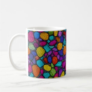 Abstract colourful rocks coffee mug