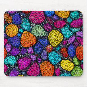 Abstract colourful rocks mouse pad