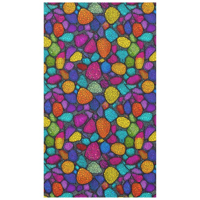 Abstract colourful rocks tablecloth (Front)