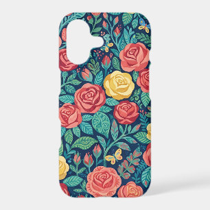 Abstract Colourful Roses Butterflies iPhone Cases