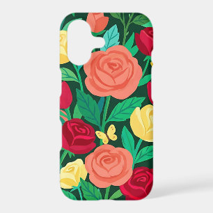 Abstract Colourful Roses Butterflies iPhone Cases