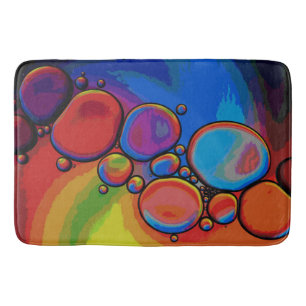 Abstract Colourful Round Circles Bath Mat