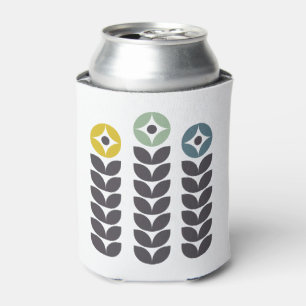 Abstract colourful Scandinavian flowers Can Cooler