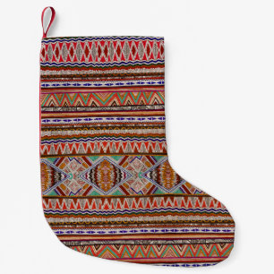 Abstract Colourful: Seamless Pattern Background. Small Christmas Stocking