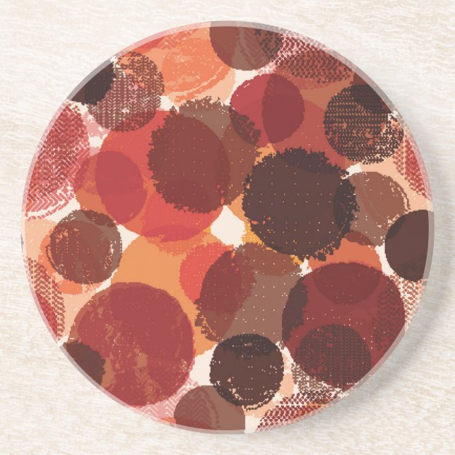 Abstract Colourful Seamless Patterns Collection Coaster (Front)