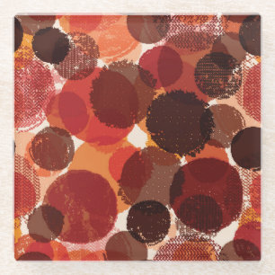 Abstract Colourful Seamless Patterns Collection Glass Coaster