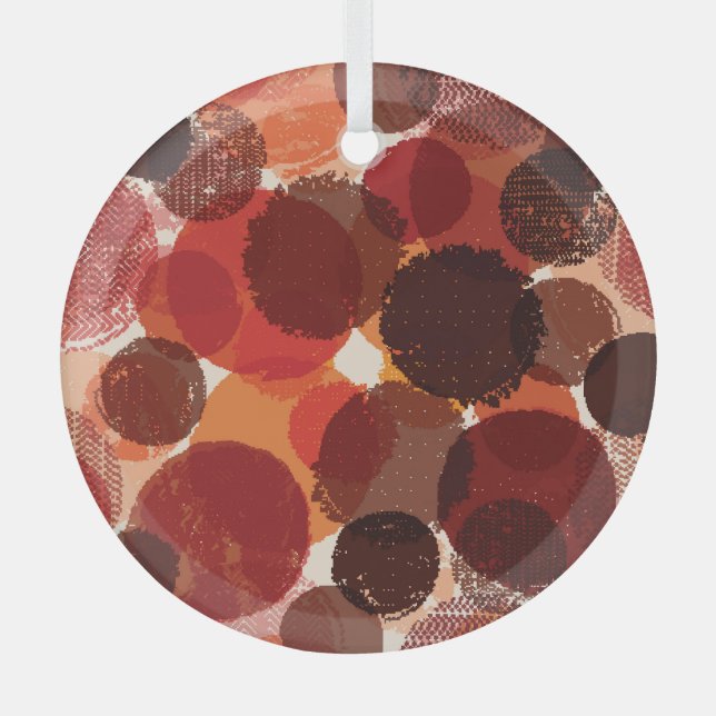 Abstract Colourful Seamless Patterns Collection Glass Tree Decoration (Front)