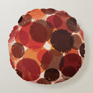 Abstract Colourful Seamless Patterns Collection Round Cushion