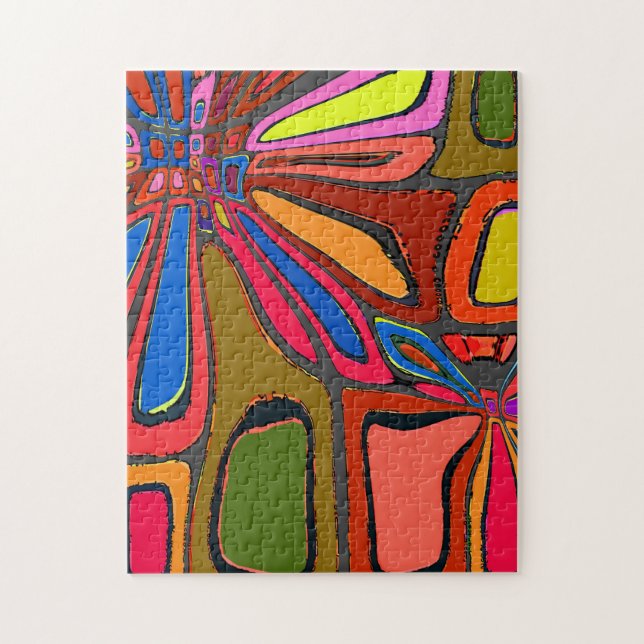 Abstract Colourful Shapes Jigsaw Puzzle (Vertical)
