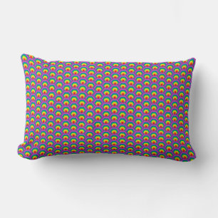Abstract colourful shapes lumbar cushion