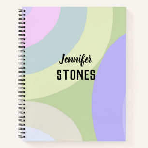 Abstract colourful shapes notebook