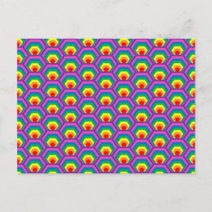 Abstract colourful shapes postcard
