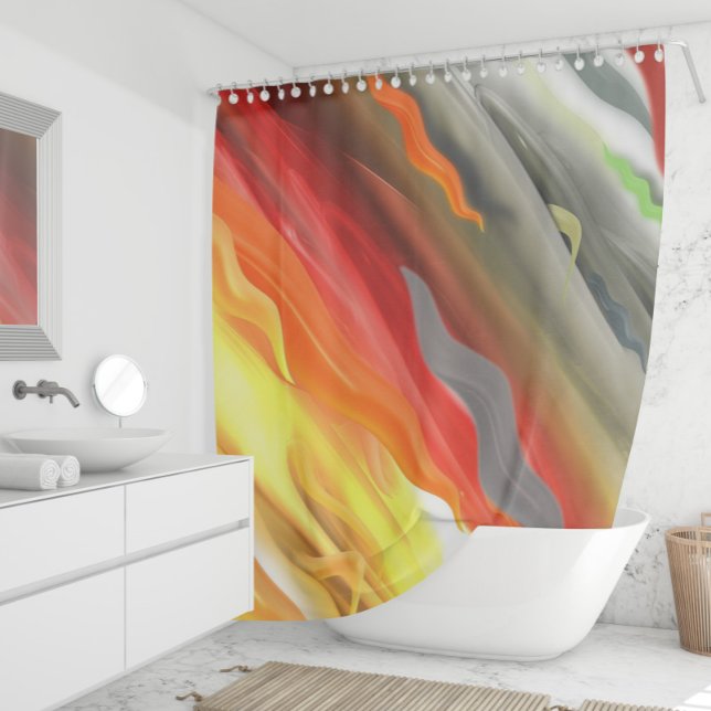 Abstract Colourful Shower Curtain (Creator Uploaded)