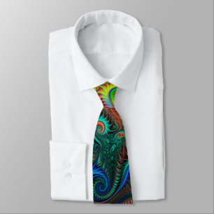 Abstract Colourful Spiral Pattern Tie