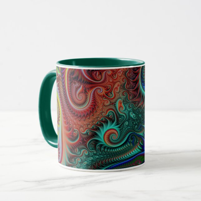 Abstract Colourful Spirals Pattern   Mug (Front Left)