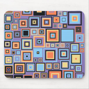 Abstract Colourful Squares Mouse Pad