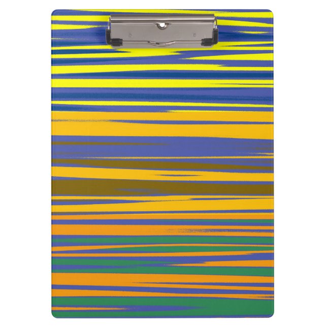 Abstract Colourful Stripes Pattern Clipboard (Front)
